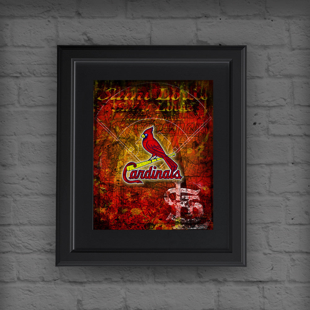 Busch Stadium St Louis Cardinals Poster Man Cave Art Print 