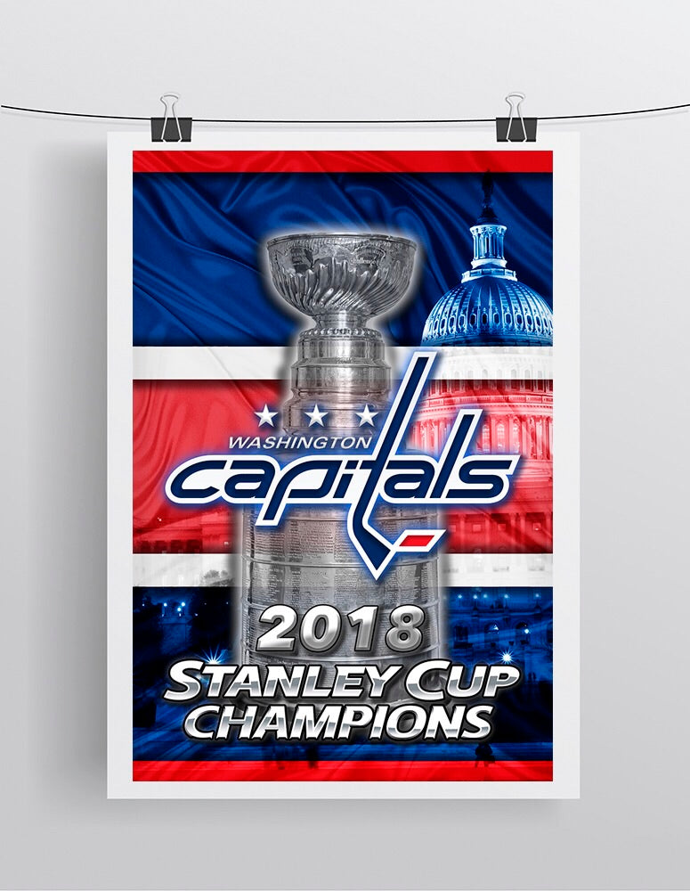 WASHINGTON CAPITALS 2018 Stanley Cup Championship Poster