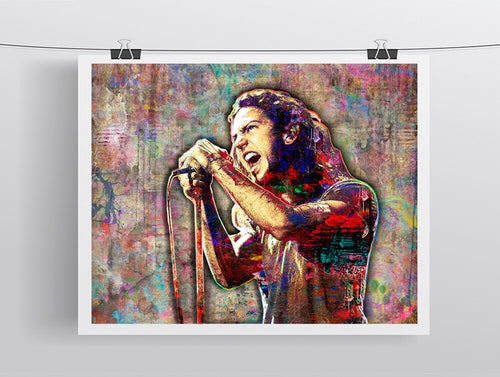 Eddie Vedder Poster, Eddie Vedder 2 Gift Pearl Jam Tribute Fine Art